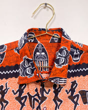 Load image into Gallery viewer, Vintage Button Up Shirt with African Motif