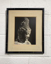 Load image into Gallery viewer, Vintage Framed Photo of Gigeiten Statue at Akishino-dera Temple, Japan