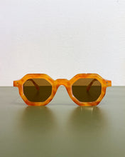 Load image into Gallery viewer, Amber Hexagonal Sunglasses