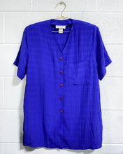 Load image into Gallery viewer, Vintage Electric Blue Blouse (S)