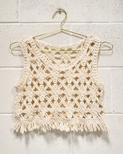Load image into Gallery viewer, Boho Knit Crop Top (L)
