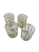Load image into Gallery viewer, Set of Four Festive Gold Accent Tumblers