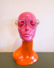 Load image into Gallery viewer, Pink Jeweled Heart Sunnies