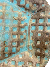 Load image into Gallery viewer, Turquoise and Black Circular with Hexagon Textured Catchall