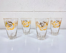 Load image into Gallery viewer, Vintage Set of 4 Rose Glasses