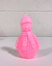 Load image into Gallery viewer, Pink Snowman Candle