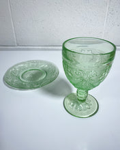 Load image into Gallery viewer, Depression Glass Goblet and Saucer
