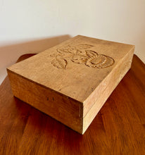 Load image into Gallery viewer, Handcarved Flower Wooden Jewelry Box