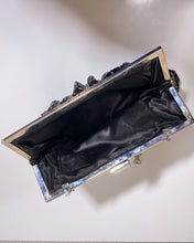 Load image into Gallery viewer, Black Bead Mesh Evening Bag