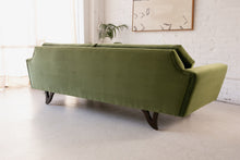 Load image into Gallery viewer, 80" Desmond Walnut Framed Sofa in Royale Olive