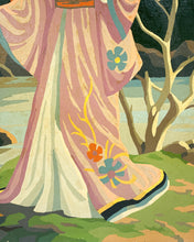 Load image into Gallery viewer, Vintage PBN Japanese Woman with Bird