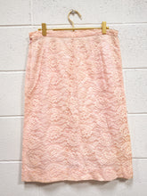 Load image into Gallery viewer, Vintage Peach Lace Blouse and Skirt Set - As Found