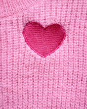 Load image into Gallery viewer, Pink Crop Sweater with Heart (M)