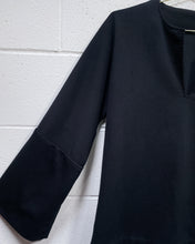 Load image into Gallery viewer, Vintage Black Blouse with Bell Sleeves