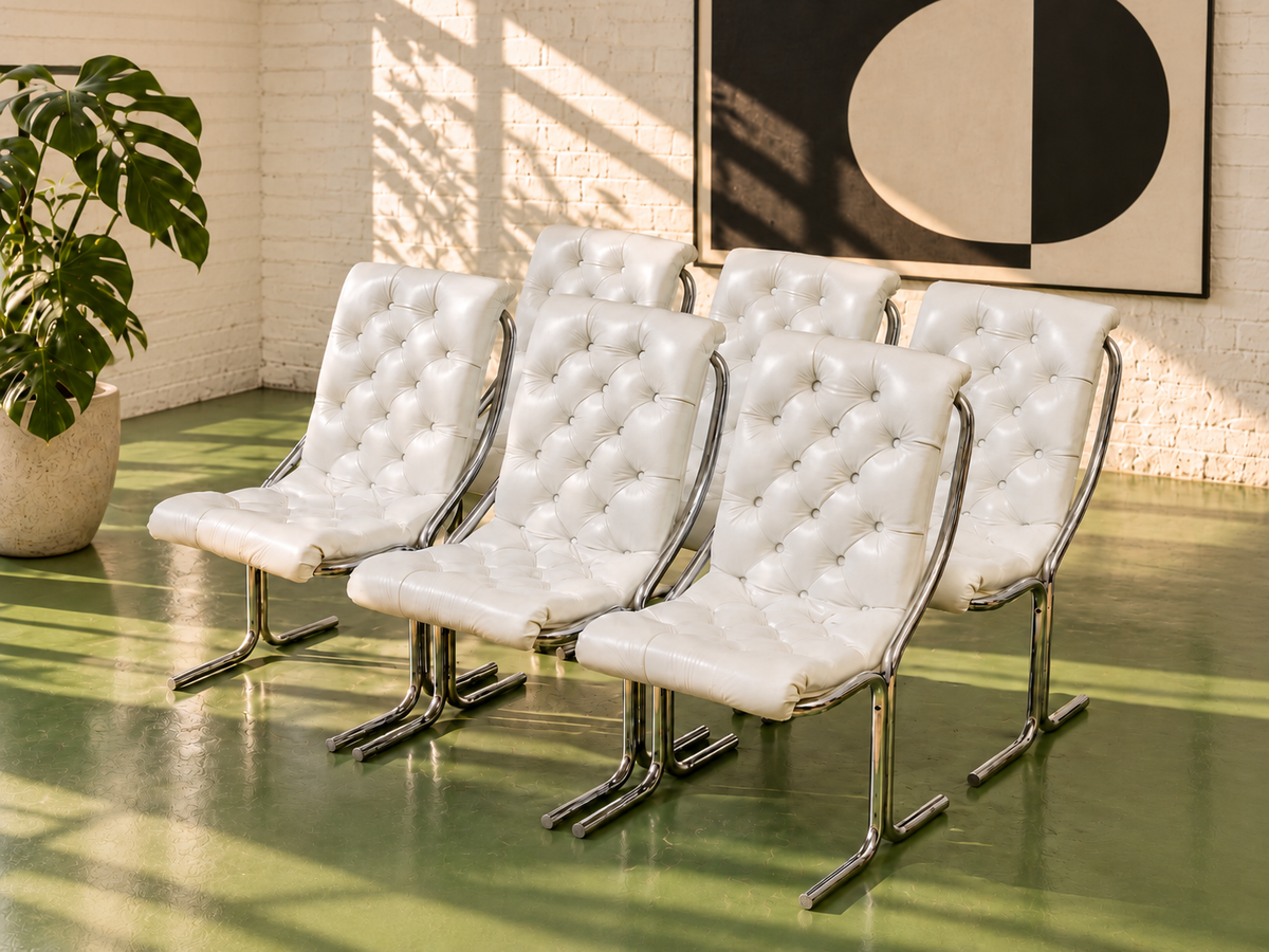 M様 80'sヴィンテージ StudioSimonetti チェア 4脚 1970's Daystrom Chrome Cantilever Chairs – Sunbeam Vintage