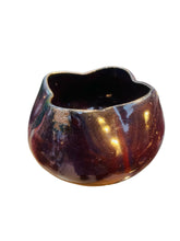 Load image into Gallery viewer, Scalloped Purple Pottery Bowl