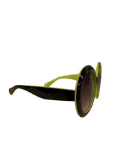 Load image into Gallery viewer, Oversized Black and Lime Green Sunnies