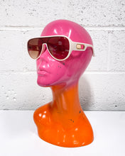 Load image into Gallery viewer, Cream Aviator Sunnies with Brown Lenses