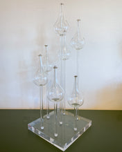 Load image into Gallery viewer, Mid Century Belag Glass and Lucite 7-Tier Oil Lamp