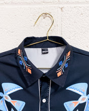Load image into Gallery viewer, Black Button Up with Southwest Motif (L)