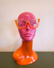 Load image into Gallery viewer, Orange and Gold Cat Eye Glasses