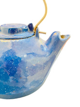 Load image into Gallery viewer, Blue Enamel over Cast Iron Kettle