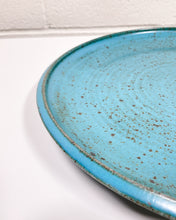 Load image into Gallery viewer, Vintage Turquoise Stoneware Plate