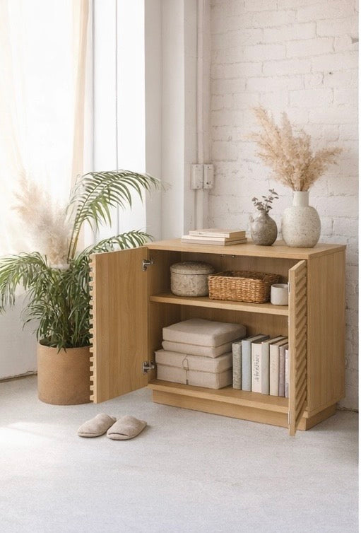 Zen Slat Blonde Cabinet – Sunbeam Vintage