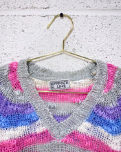 Load image into Gallery viewer, Vintage Pastel Striped Knit Sweater