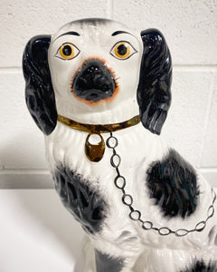 Vintage Staffordshire Ceramic Spaniel Dog Figurine- Left Facing