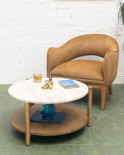 Load image into Gallery viewer, Travertine Top Coffee Table