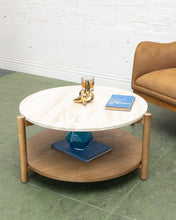 Load image into Gallery viewer, Travertine Top Coffee Table
