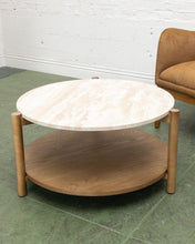 Load image into Gallery viewer, Travertine Top Coffee Table