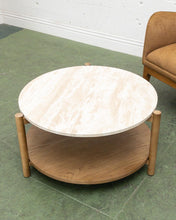 Load image into Gallery viewer, Travertine Top Coffee Table
