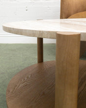 Load image into Gallery viewer, Travertine Top Coffee Table