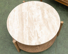 Load image into Gallery viewer, Travertine Top Coffee Table