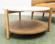 Load image into Gallery viewer, Travertine Top Coffee Table