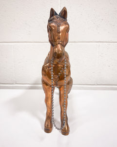 Vintage Copper Horse Figurine