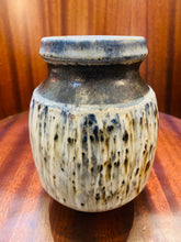 Load image into Gallery viewer, Charcoal Gray Slate Blue Glaze Stoneware Vase