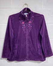 Load image into Gallery viewer, Vintage Purple Velour Sweater (S)