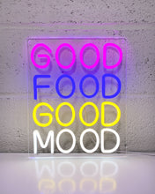 Load image into Gallery viewer, Good Food Good Mood LED Sign