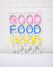 Load image into Gallery viewer, Good Food Good Mood LED Sign