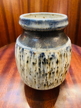 Load image into Gallery viewer, Charcoal Gray Slate Blue Glaze Stoneware Vase