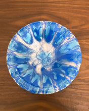 Load image into Gallery viewer, Vintage Blue and Gold Swirl Enamel Plate