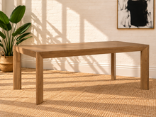 Load image into Gallery viewer, Image 1 of 4: Bernal 72-inch rectangular dining table in Natural Walnut with Ash Veneer, angled legs, and recessed apron detail