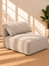 Load image into Gallery viewer, Image 4 of 5: Blaire 7-Piece Sectional Sofa in Cloud Gray with modular seating, tight back cushions, and low plastic legs