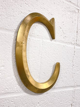 Load image into Gallery viewer, Gold “C” Wooden Wall Hanging