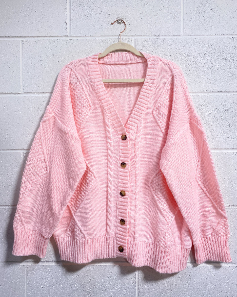 Pink Cardigan (XXL) – Sunbeam Vintage