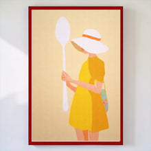 Load image into Gallery viewer, La Cuillère Giclee in Red Frame