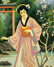 Load image into Gallery viewer, Vintage PBN Japanese Woman with Bird